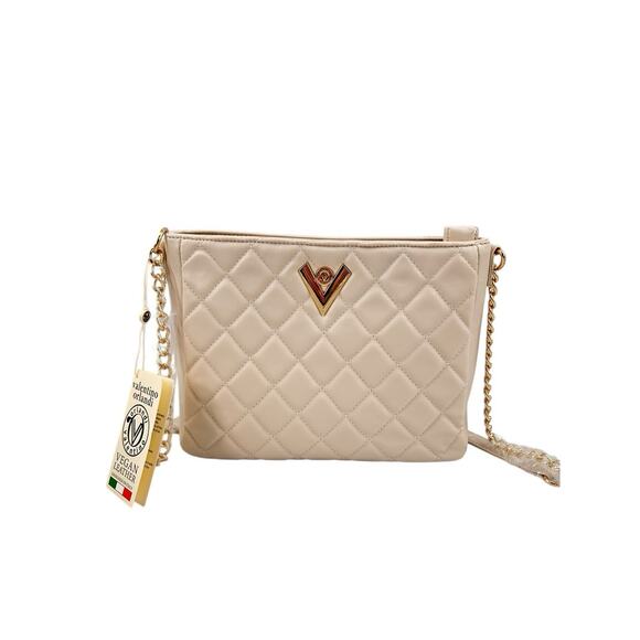 Valentino Orlandi NWT Bone Quilted Vegan Leather Cross Body Handbag Purse $278 - Picture 12 of 14